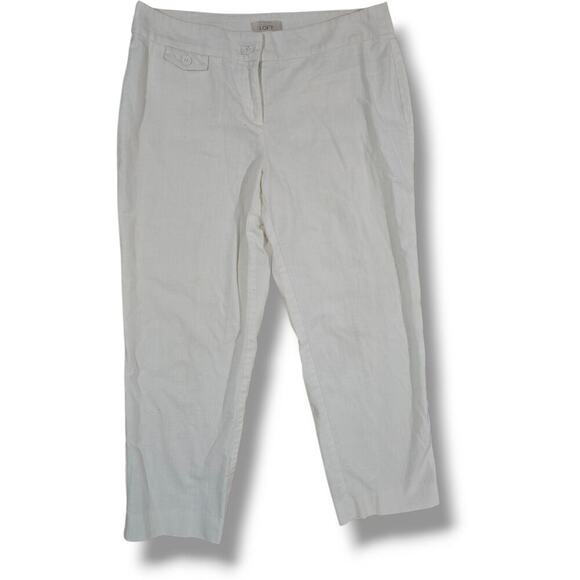 Ann Taylor LOFT women's white capri pants - size 4 - Picture 2 of 8